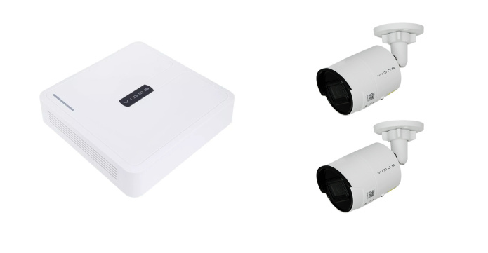 VIDOS zestaw monitoringu IP REJESTRATOR R104-IP KAMERA IP-H2942